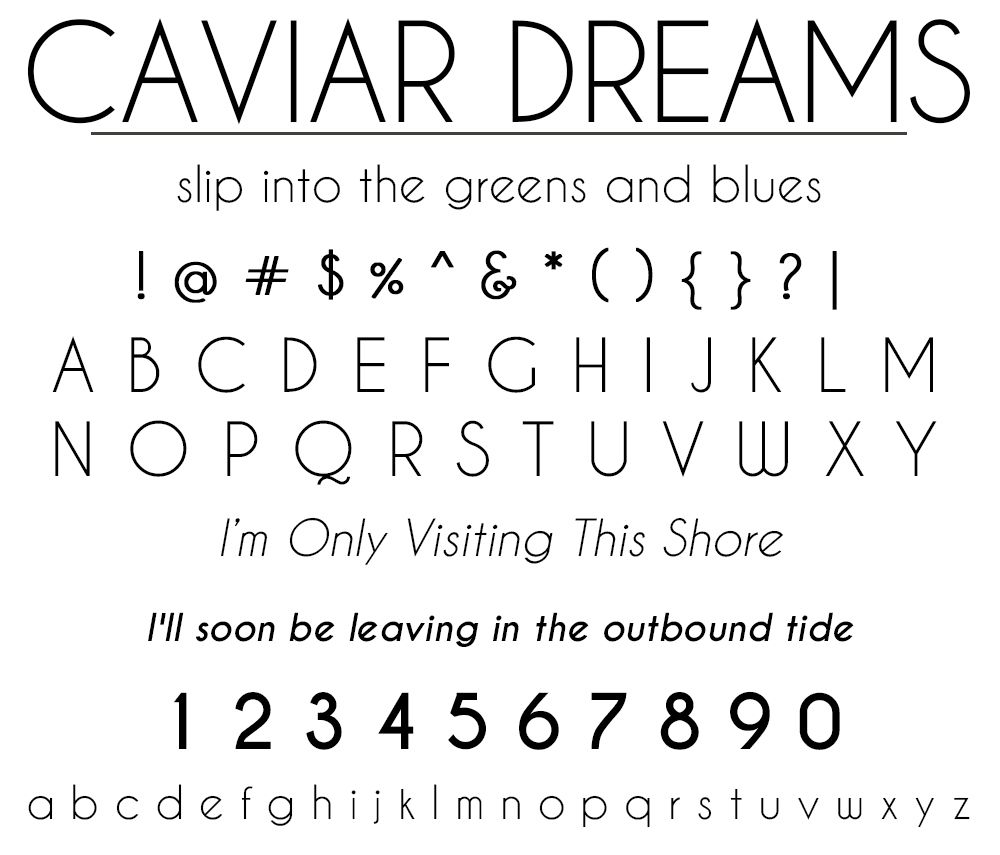caviar dreams font free download mac